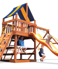 Playground One Original Fort Swing Set with 5' Platform and Two Swings
