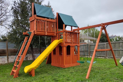 Turbo Deluxe Fort with Sky Loft & Playhouse