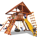 Playground One Premier Playcenter Swing Set with 5' Platform and Wood Roof