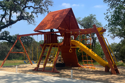 Turbo Deluxe Playcenter with Monkey Bars & Wood Roof