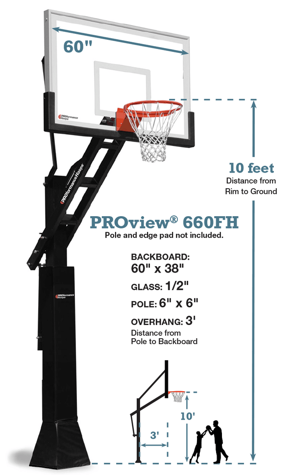 PROview | Fixed Height Commercial Basketball Hoop