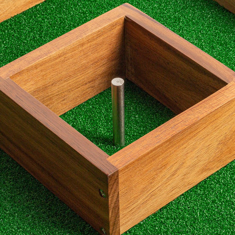 Acacia Wood & Steel Washer Toss