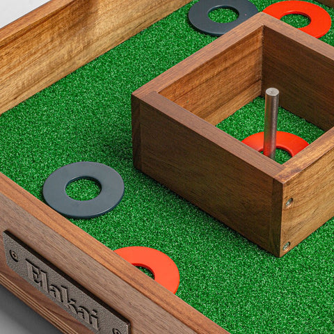 Acacia Wood & Steel Washer Toss