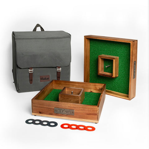 Acacia Wood & Steel Washer Toss