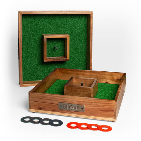 Acacia Wood & Steel Washer Toss