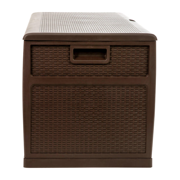 120 Gallon Plastic Deck Box | Outdoor Waterproof Storage Box - River City Play Systems