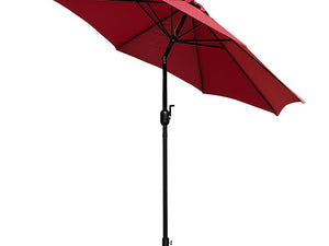 9 Foot Round Umbrella with Crank and Tilt Function | Includes Base - River City Play Systems