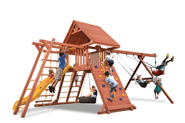Original Playcenter Combo 3 with Wood Roof (15D) - River City Play Systems