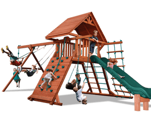 Turbo Original Playcenter Combo 2 with Wood Roof (19B) - River City Play Systems