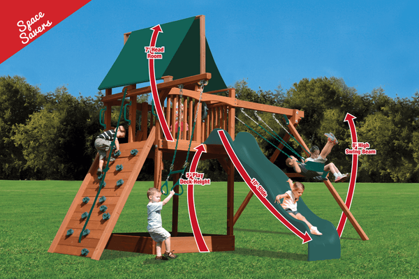 Deluxe Fort with 2 Position Swing Beam (41C) - River City Play Systems
