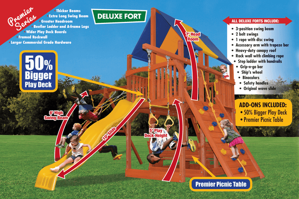 Deluxe Fort XL (21B) - River City Play Systems