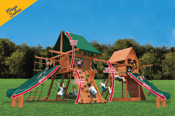 Turbo Deluxe Dual Swing-O-Saurus (38A) - River City Play Systems